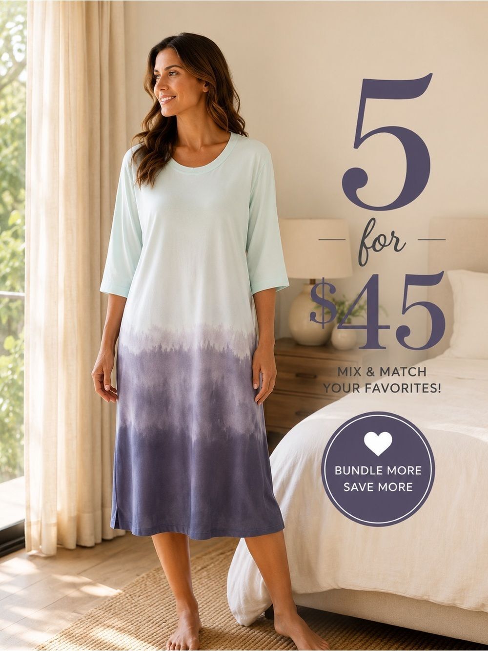 🎉5 for $45🎉 NWT Secret treasures nightgown pajama women size L
